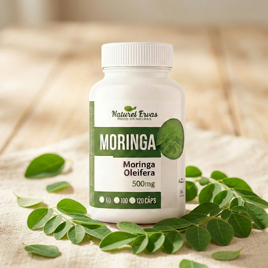 Moringa Oleifera com folhas naturais