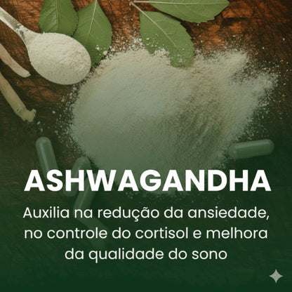 Potência Total Premium: Ashwagandha +  Moringa Oleifera + Maca Negra Peruana
