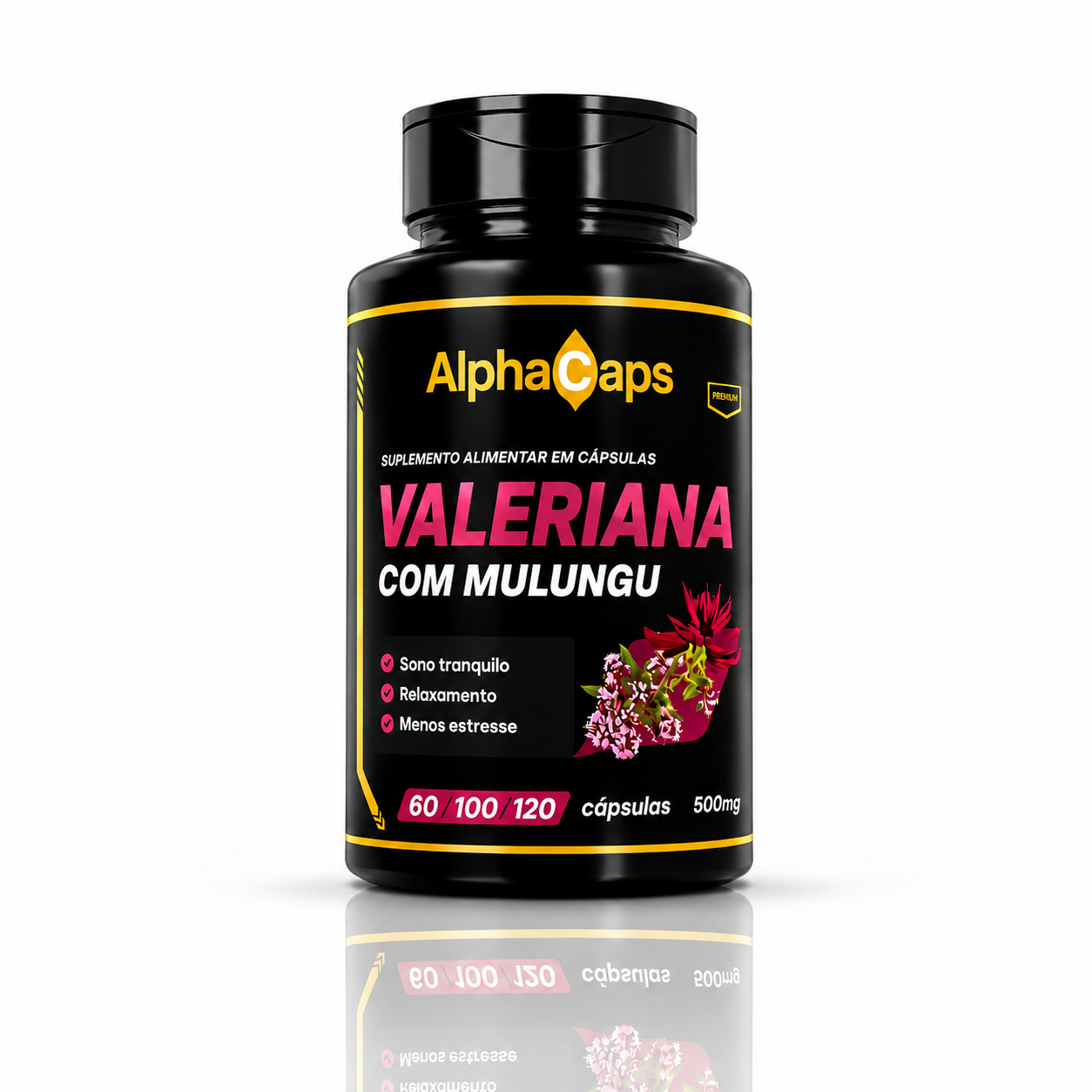 Valeriana com Mulungu 500mg AlphaCaps 120 cápsulas
