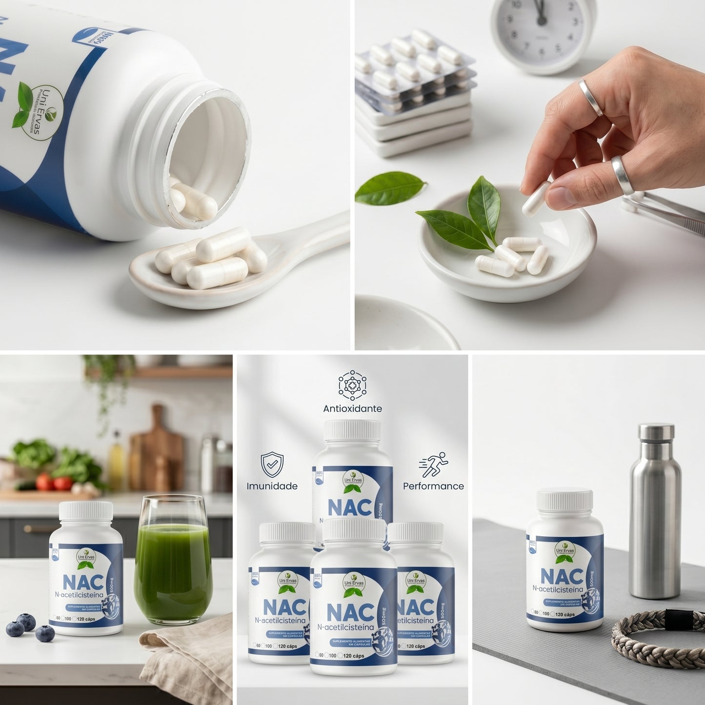 NAC 500mg — N-Acetilcisteína Premium | Antioxidante e Detox Celular