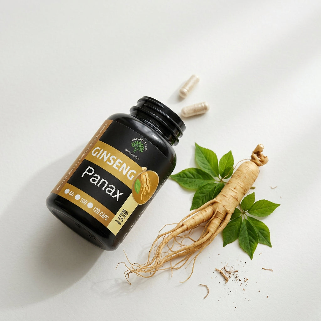 Ginseng Panax com raiz natural