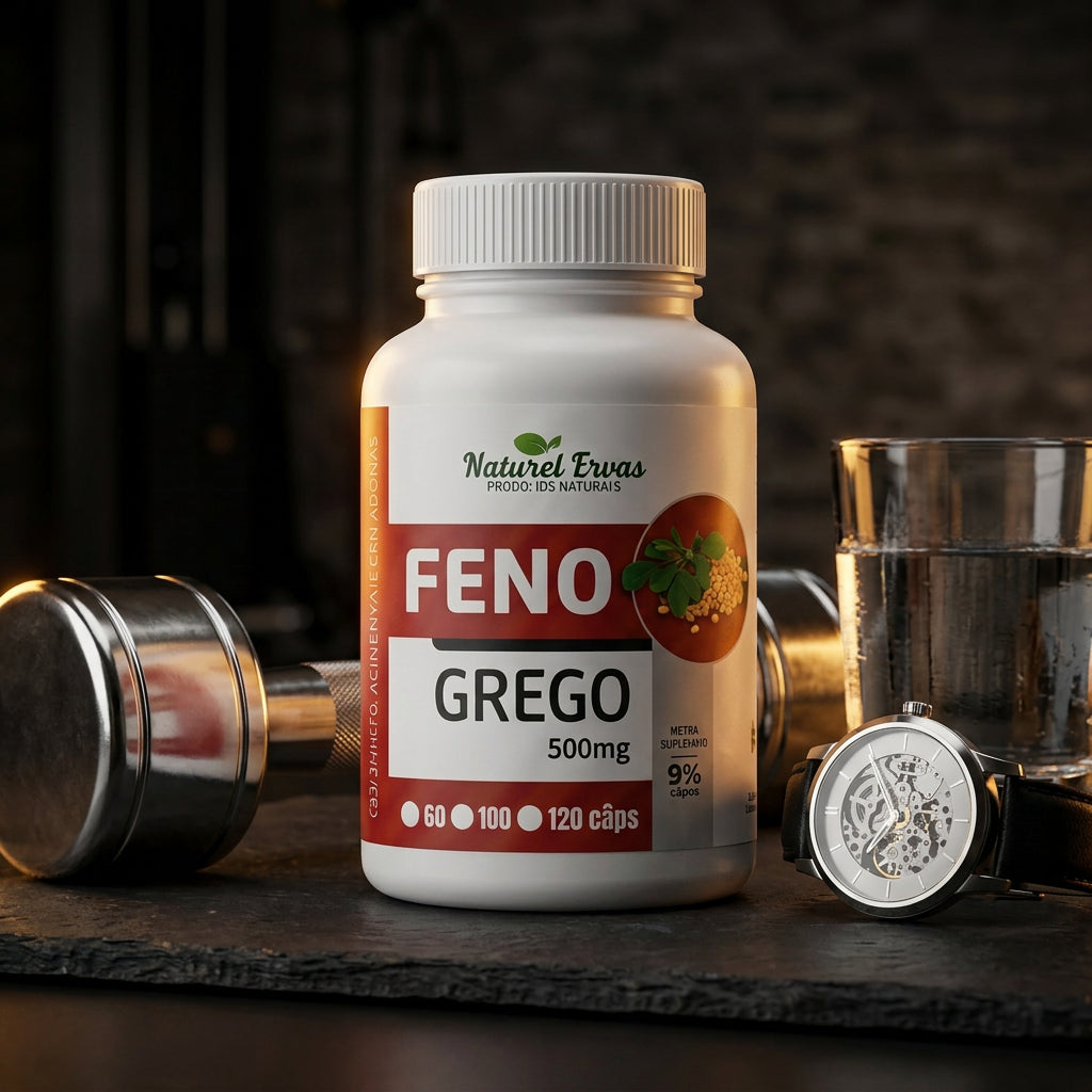 Feno Grego 500mg - energia e performance masculina