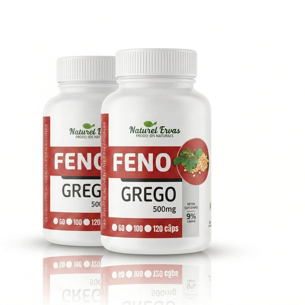 Feno Grego 500mg - kit 2 frascos