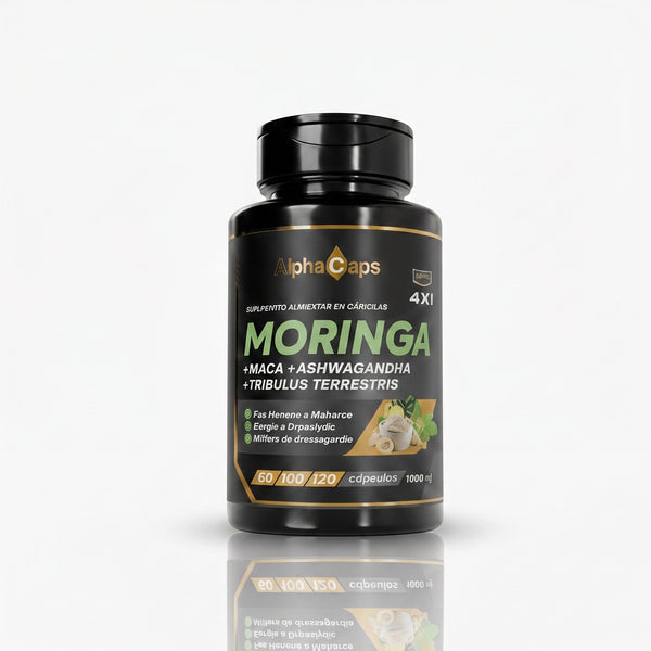 AlphaCaps Moringa Power — Moringa + Maca + Ashwagandha + Tribulus Terrestris
